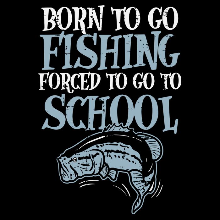 Born Fishing Forced To School Funny Bass Fish Fisherman Visor