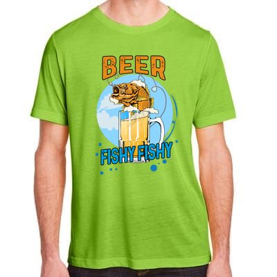 Beer Fishy Fishy Beer Fish Lover Funny Blue Sky Adult ChromaSoft Performance T-Shirt