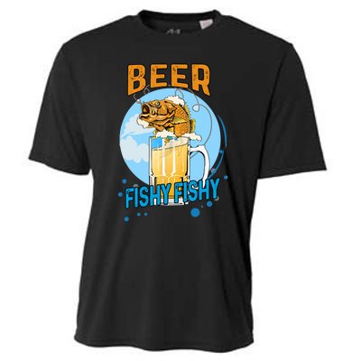 Beer Fishy Fishy Beer Fish Lover Funny Blue Sky Cooling Performance Crew T-Shirt