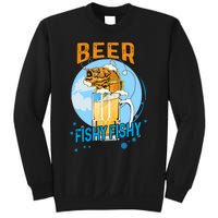 Beer Fishy Fishy Beer Fish Lover Funny Blue Sky Sweatshirt