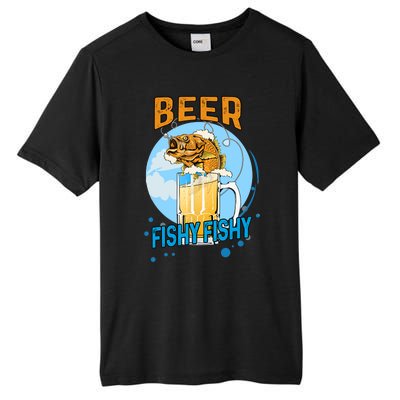 Beer Fishy Fishy Beer Fish Lover Funny Blue Sky Tall Fusion ChromaSoft Performance T-Shirt