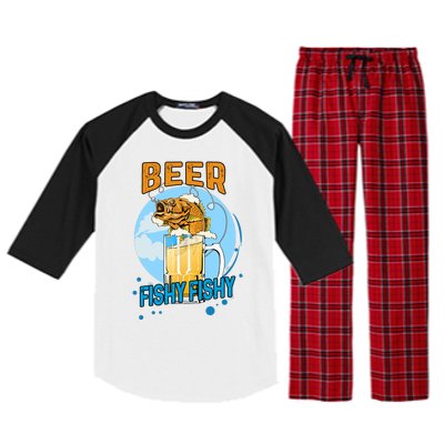 Beer Fishy Fishy Beer Fish Lover Funny Blue Sky Raglan Sleeve Pajama Set