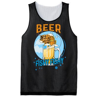 Beer Fishy Fishy Beer Fish Lover Funny Blue Sky Mesh Reversible Basketball Jersey Tank