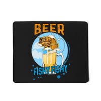 Beer Fishy Fishy Beer Fish Lover Funny Blue Sky Mousepad