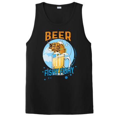 Beer Fishy Fishy Beer Fish Lover Funny Blue Sky PosiCharge Competitor Tank