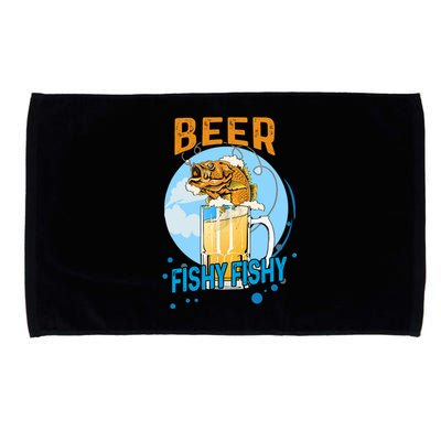 Beer Fishy Fishy Beer Fish Lover Funny Blue Sky Microfiber Hand Towel