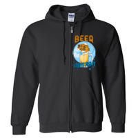 Beer Fishy Fishy Beer Fish Lover Funny Blue Sky Full Zip Hoodie