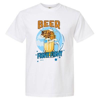 Beer Fishy Fishy Beer Fish Lover Funny Blue Sky Garment-Dyed Heavyweight T-Shirt