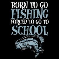 Born Fishing Forced To School Impact Tech Backpack