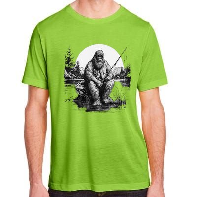 Big Foot Fishing Cool Fishing Fisher Adult ChromaSoft Performance T-Shirt