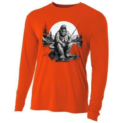 Big Foot Fishing Cool Fishing Fisher Cooling Performance Long Sleeve Crew