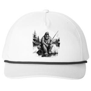 Big Foot Fishing Cool Fishing Fisher Snapback Five-Panel Rope Hat