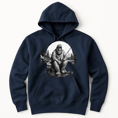 Big Foot Fishing Cool Fishing Fisher Hoodie