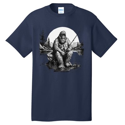 Big Foot Fishing Cool Fishing Fisher Tall T-Shirt