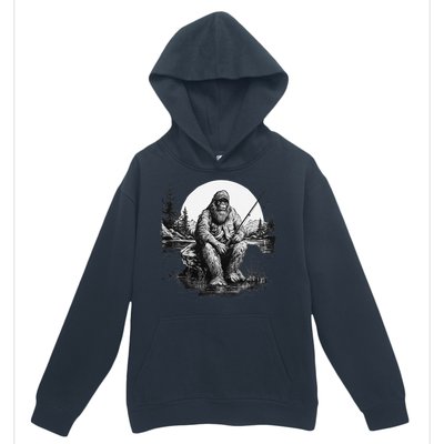 Big Foot Fishing Cool Fishing Fisher Urban Pullover Hoodie