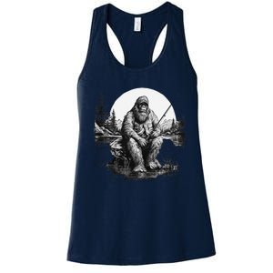 Big Foot Fishing Cool Fishing Fisher Women's Racerback Tank