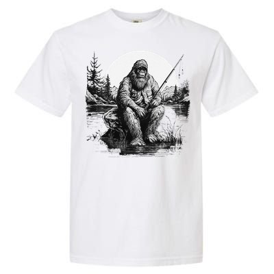 Big Foot Fishing Cool Fishing Fisher Garment-Dyed Heavyweight T-Shirt