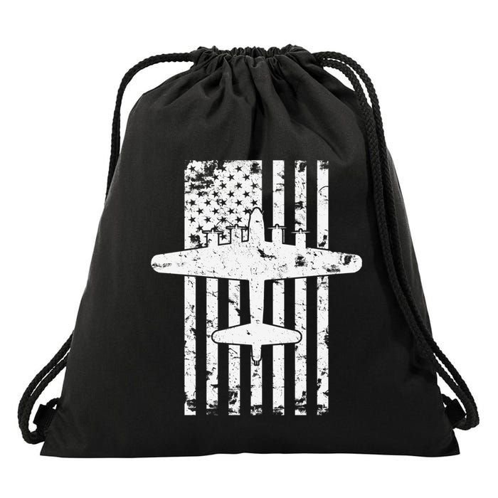B17 Flying Fortress Wwii Bomber Airplane Pilot Cool Gift Drawstring Bag