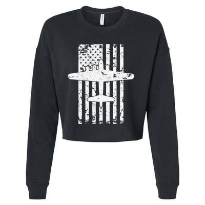 B17 Flying Fortress Wwii Bomber Airplane Pilot Cool Gift Cropped Pullover Crew