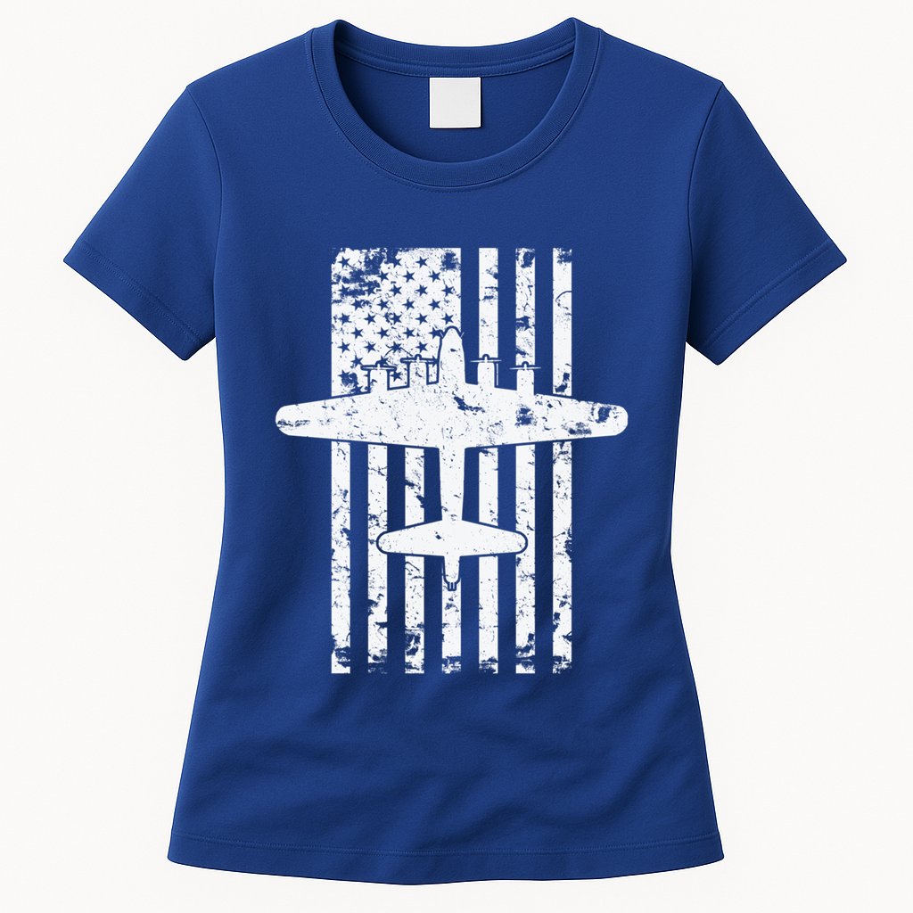 B17 Flying Fortress Wwii Bomber Airplane Pilot Cool Gift Womens T-Shirt