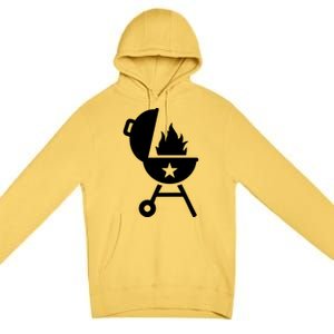 Bbq Fire Flames Great Gift Premium Pullover Hoodie