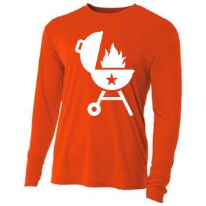 Bbq Fire Flames Great Gift Cooling Performance Long Sleeve Crew