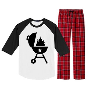 Bbq Fire Flames Great Gift Raglan Sleeve Pajama Set