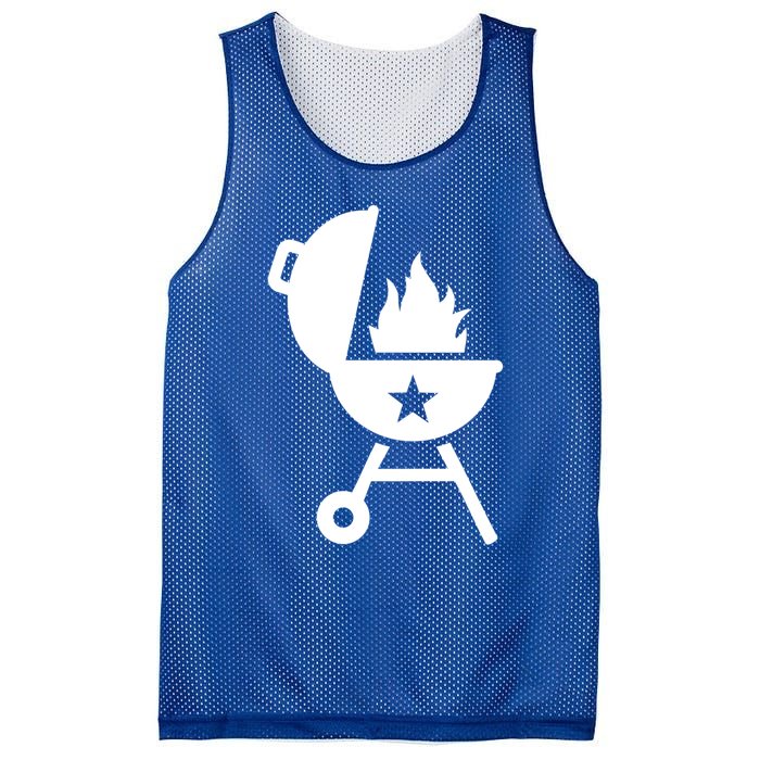 Bbq Fire Flames Great Gift Mesh Reversible Basketball Jersey Tank