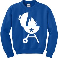 Bbq Fire Flames Great Gift Kids Sweatshirt