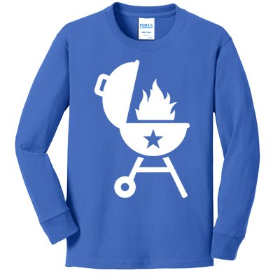 Bbq Fire Flames Great Gift Kids Long Sleeve Shirt