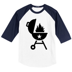 Bbq Fire Flames Great Gift Baseball Sleeve Shirt