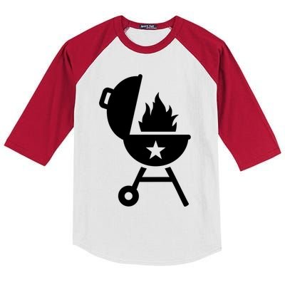 Bbq Fire Flames Great Gift Kids Colorblock Raglan Jersey