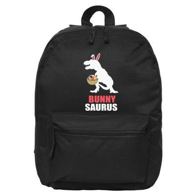 Bunnysaurus Funny Family Easter Day Funny T Rex 16 in Basic Backpack