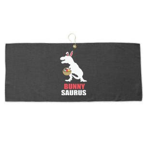 Bunnysaurus Funny Family Easter Day Funny T Rex Large Microfiber Waffle Golf Towel