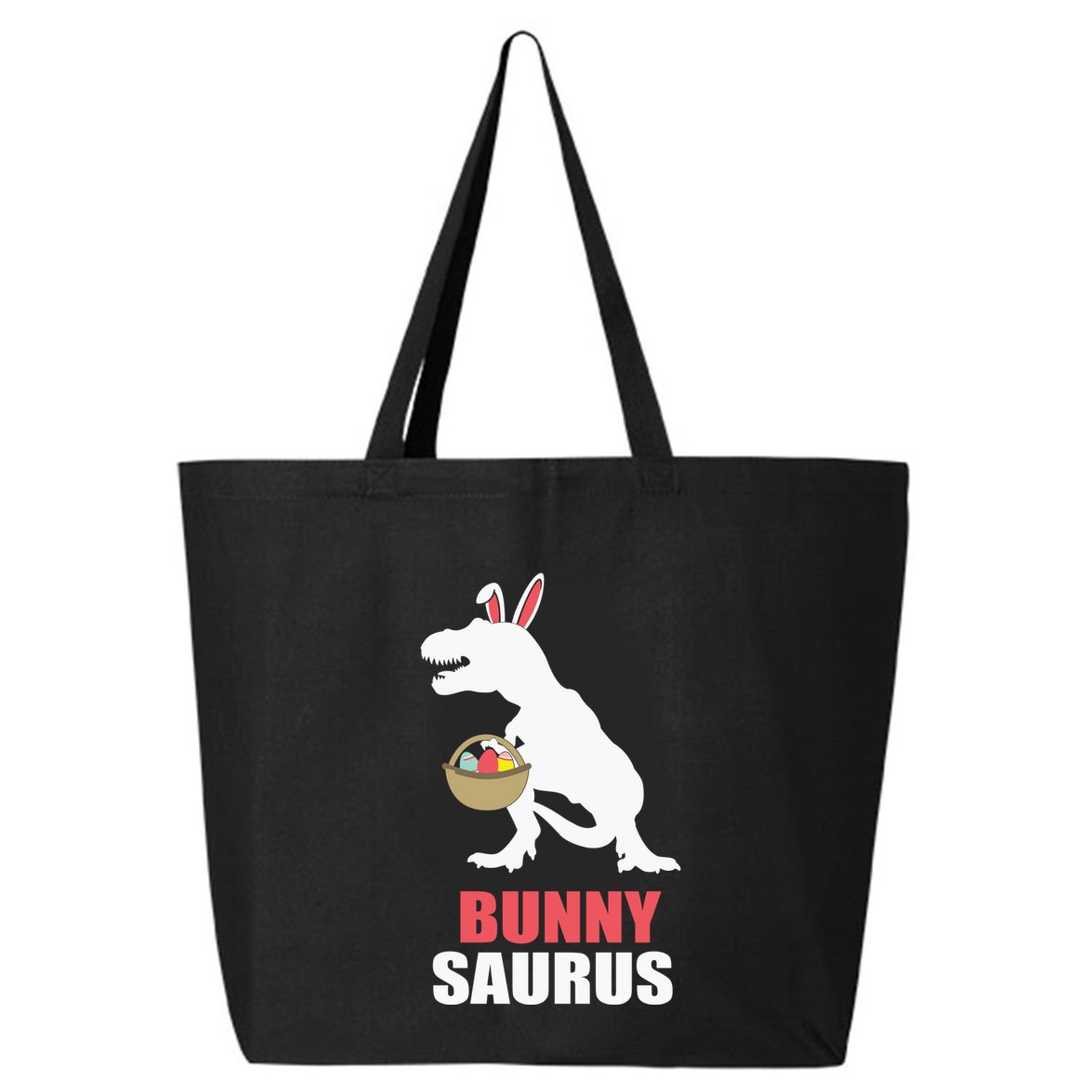 Bunnysaurus Funny Family Easter Day Funny T Rex 25L Jumbo Tote