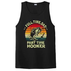 Bass Fishing Full Time Dad Part Time Hooker Papa Funny PosiCharge Competitor Tank