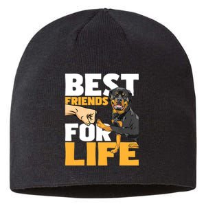 Best Friends For Life Rottweiler Animal Dog Lover Breeder Sustainable Beanie