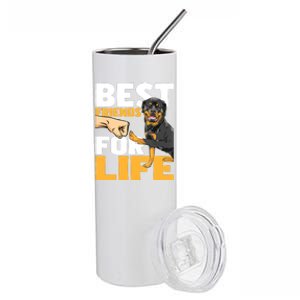 Best Friends For Life Rottweiler Animal Dog Lover Breeder Stainless Steel Tumbler