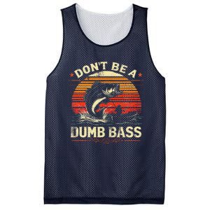 Bass Fishing Funny DonT Be A Dumb Bass Retro Manfishing Mesh Reversible Basketball Jersey Tank