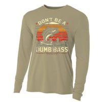 Bass Fishing Funny DonT Be A Dumb Bass Retro Manfishing Cooling Performance Long Sleeve Crew