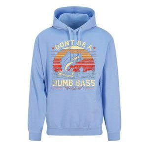 Bass Fishing Funny DonT Be A Dumb Bass Retro Manfishing Unisex Surf Hoodie