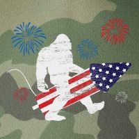 Bigfoot Fireworks Funny 4th Of July Sasquatch Patriotic Legacy Tie Dye Trucker Hat