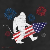 Bigfoot Fireworks Funny 4th Of July Sasquatch Patriotic Adult Drive Performance Visor