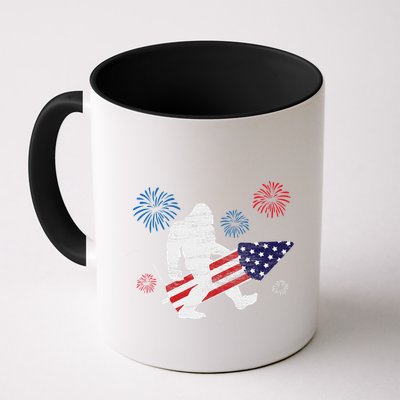 Bigfoot Fireworks Funny 4th Of July Sasquatch Patriotic Mug