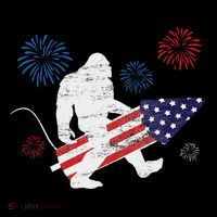 Bigfoot Fireworks Funny 4th Of July Sasquatch Patriotic Mug
