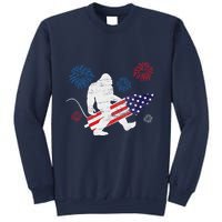 Bigfoot Fireworks Funny 4th Of July Sasquatch Patriotic Sweatshirt