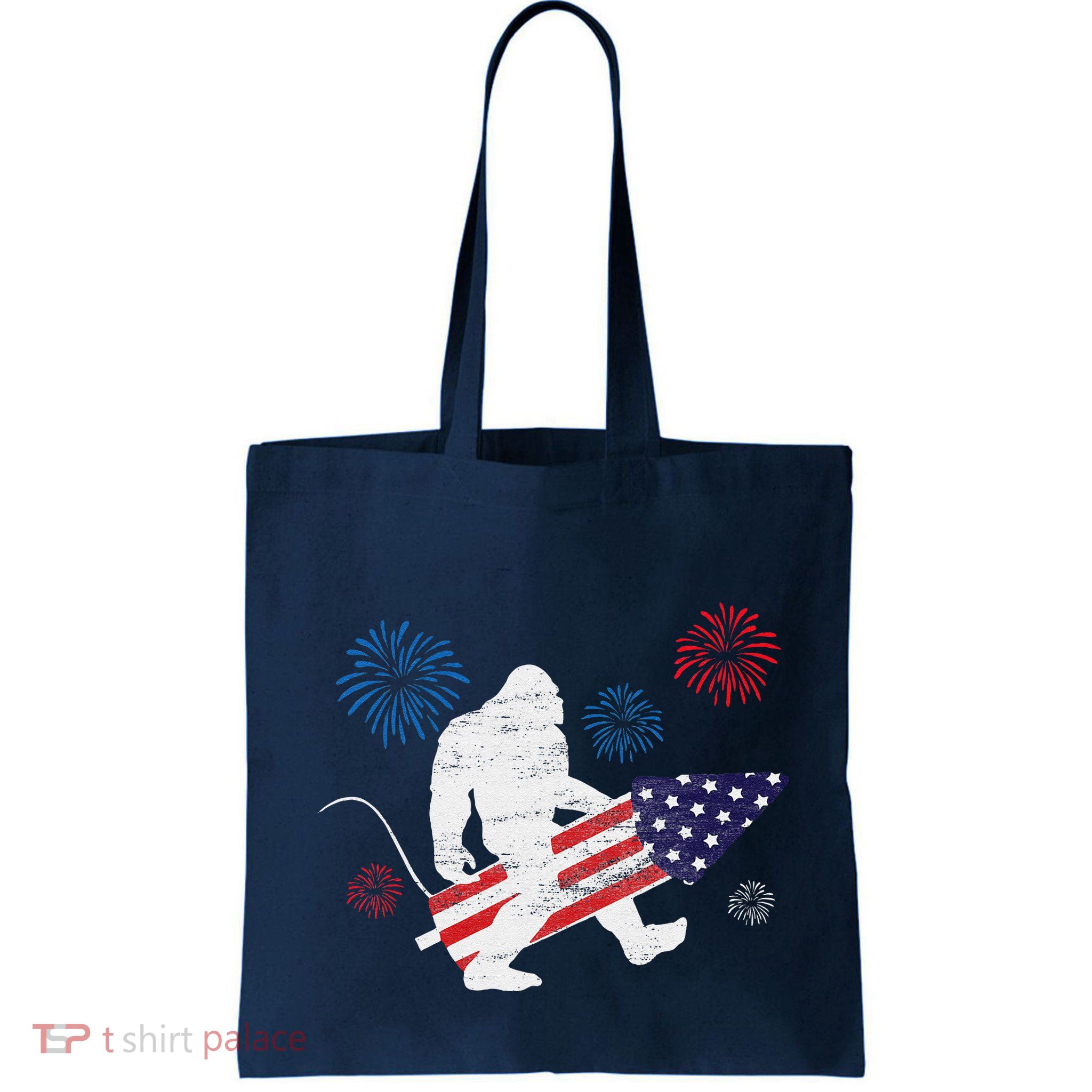 Bigfoot Fireworks Funny 4th Of July Sasquatch Patriotic Bag