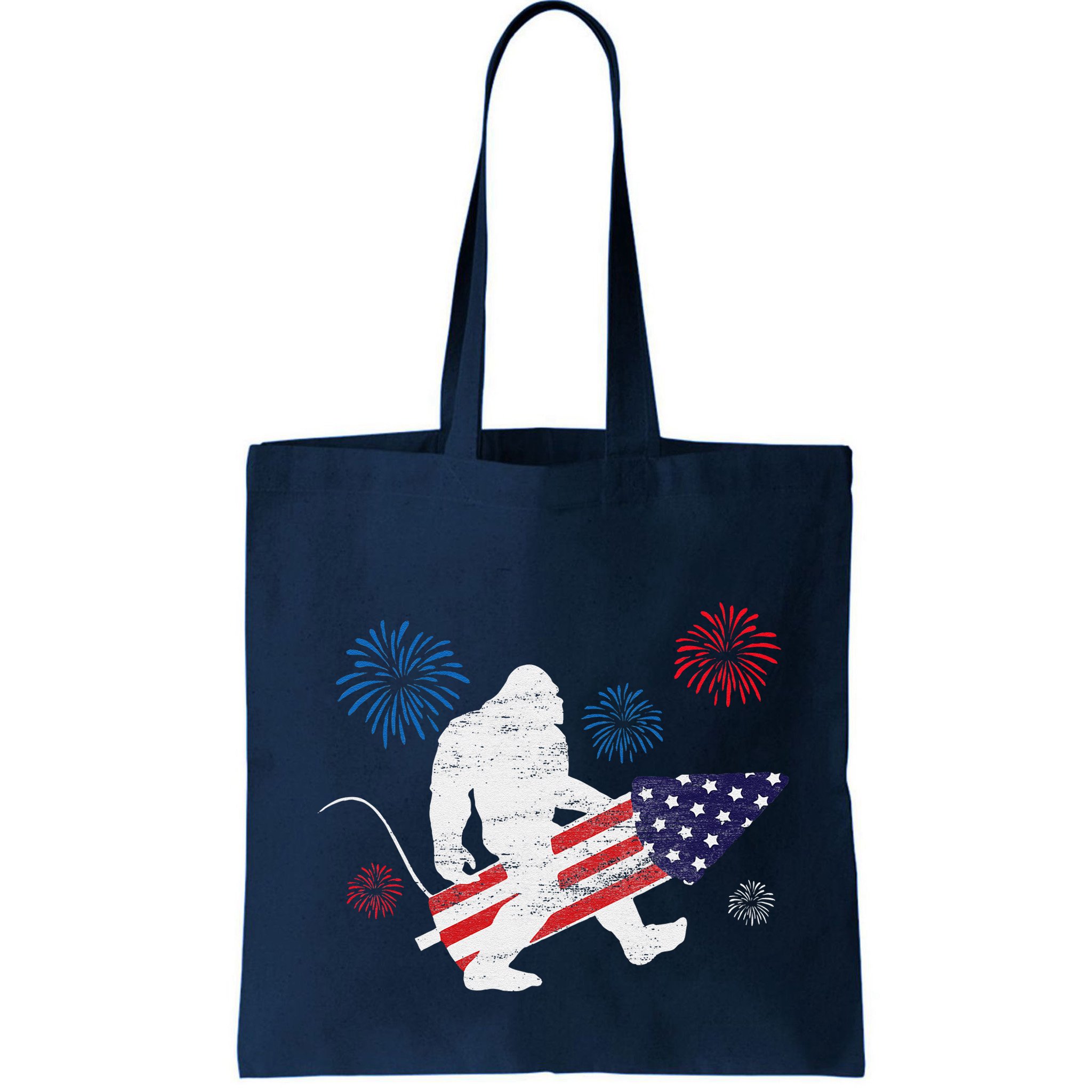 Bigfoot Fireworks Funny 4th Of July Sasquatch Patriotic Bag