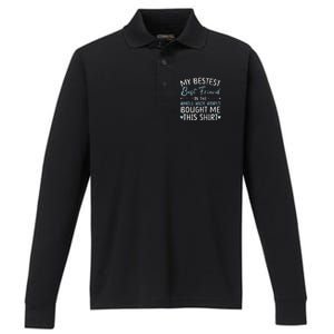 Best Friend Forever Friendship Bestie BFF Squad Performance Long Sleeve Polo