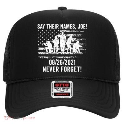 Biden, Fjb, Funny Anti Biden, Biden Chant, Conservative High Crown Mesh Back Trucker Hat